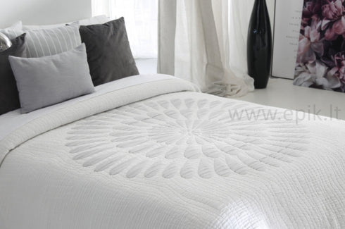 Dvipusė lovatiesė "Brandy White Silver", šviesi pilka